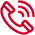Red icon of a telephone handset with sound waves, indicating a call or phone communication.